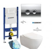 Унитаз подвесной Villeroy&Boch Subway 2.0 5614R001+9M78S101 + Комплект 3 в 1 Geberit Duofix 458.121.21.1