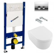 Унитаз Villeroy&Boch Avento 5656HR01 + Сиденье + Комплект 3 в 1 Geberit Duofix 458.121.21.1