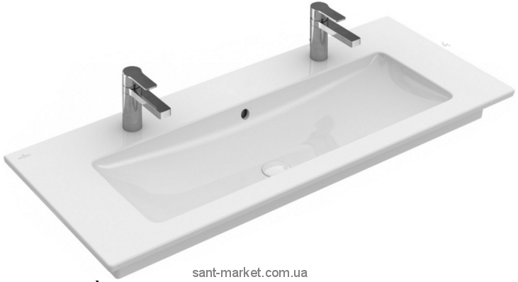 Раковина для ванної на тумбу подвійна Villeroy & Boch колекція Venticello біла 4104CJ01