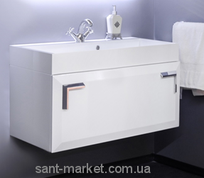 Тумба с раковиной Буль-Буль Haity подвесная 90х46х63 белая ШН-Ashley