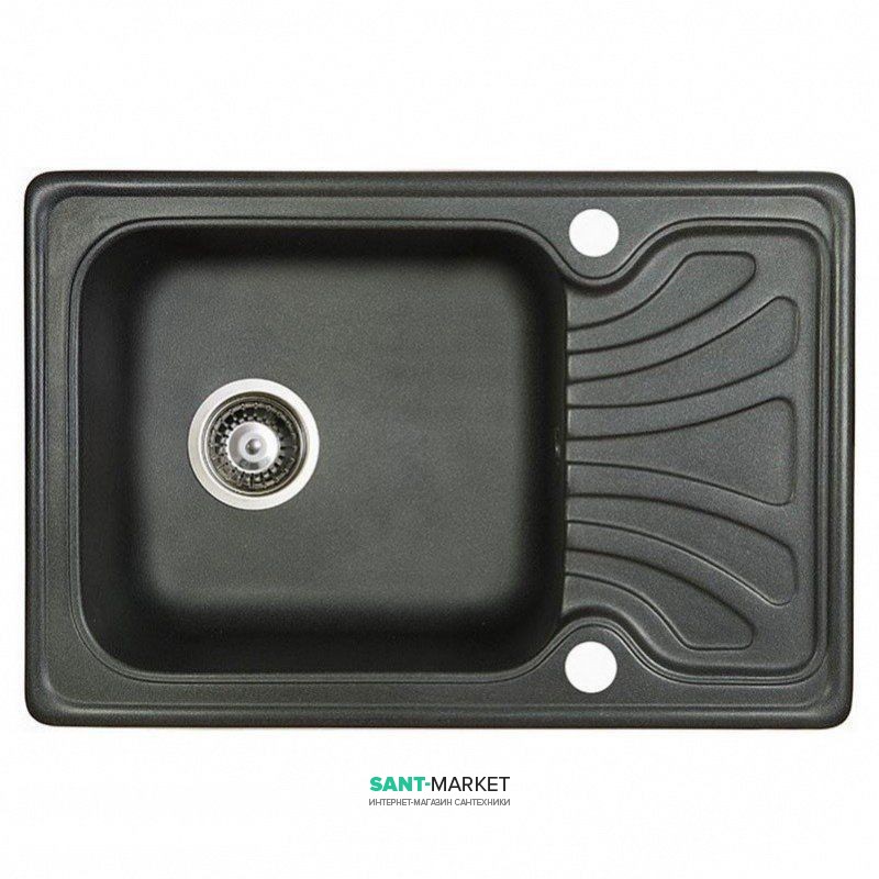 Мийка для кухні прямокутна Буль-Буль Filadelfia обертаємося врізна Маграніт світло-чорний 103060004