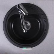 Мойка для кухни круглая Буль-Буль Nevada 45х45х21 врезная Магранит светло-черный 104040004