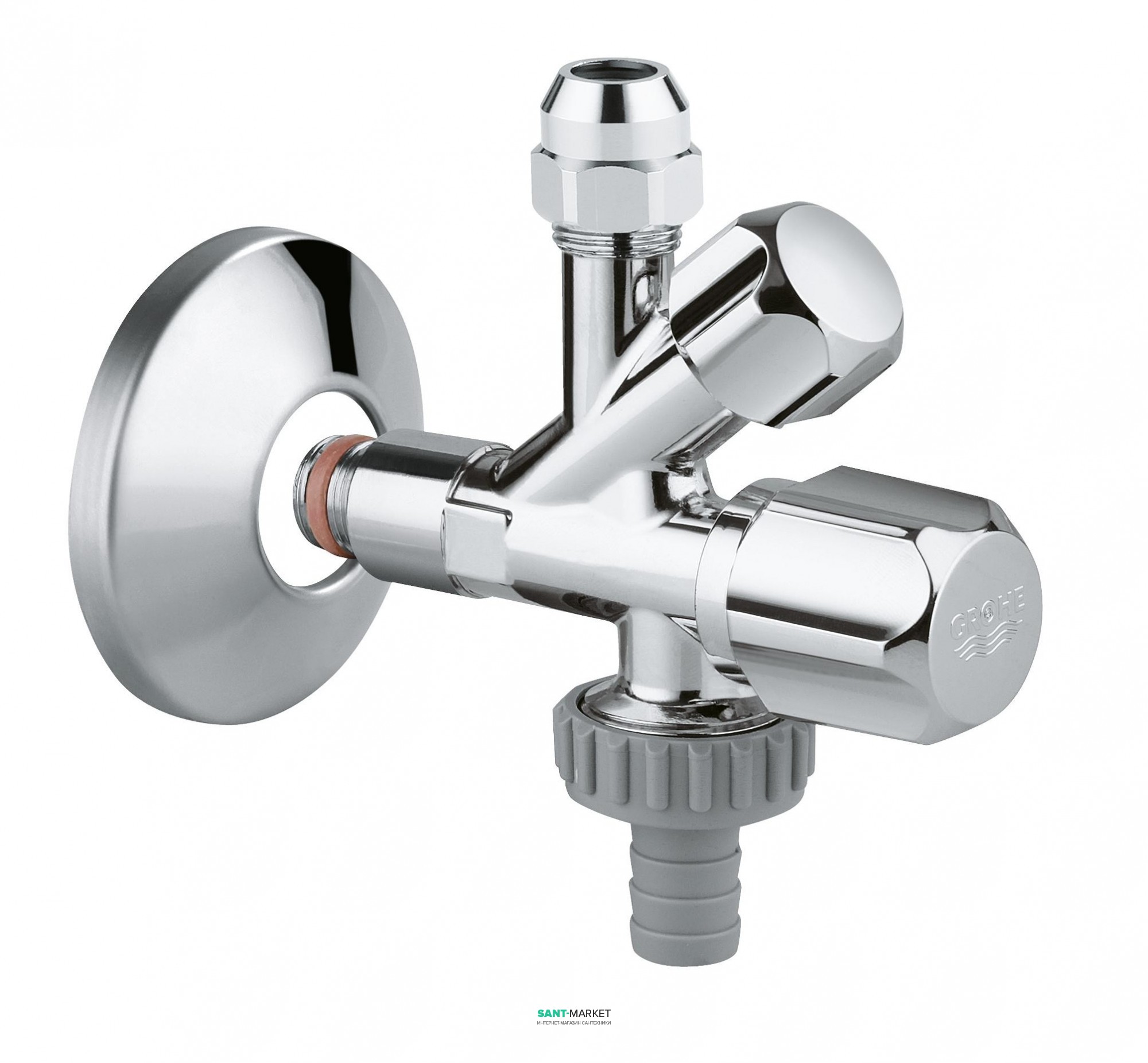 Grohe Комбинированный угловой вентиль 1/2  цвет хром 22034000