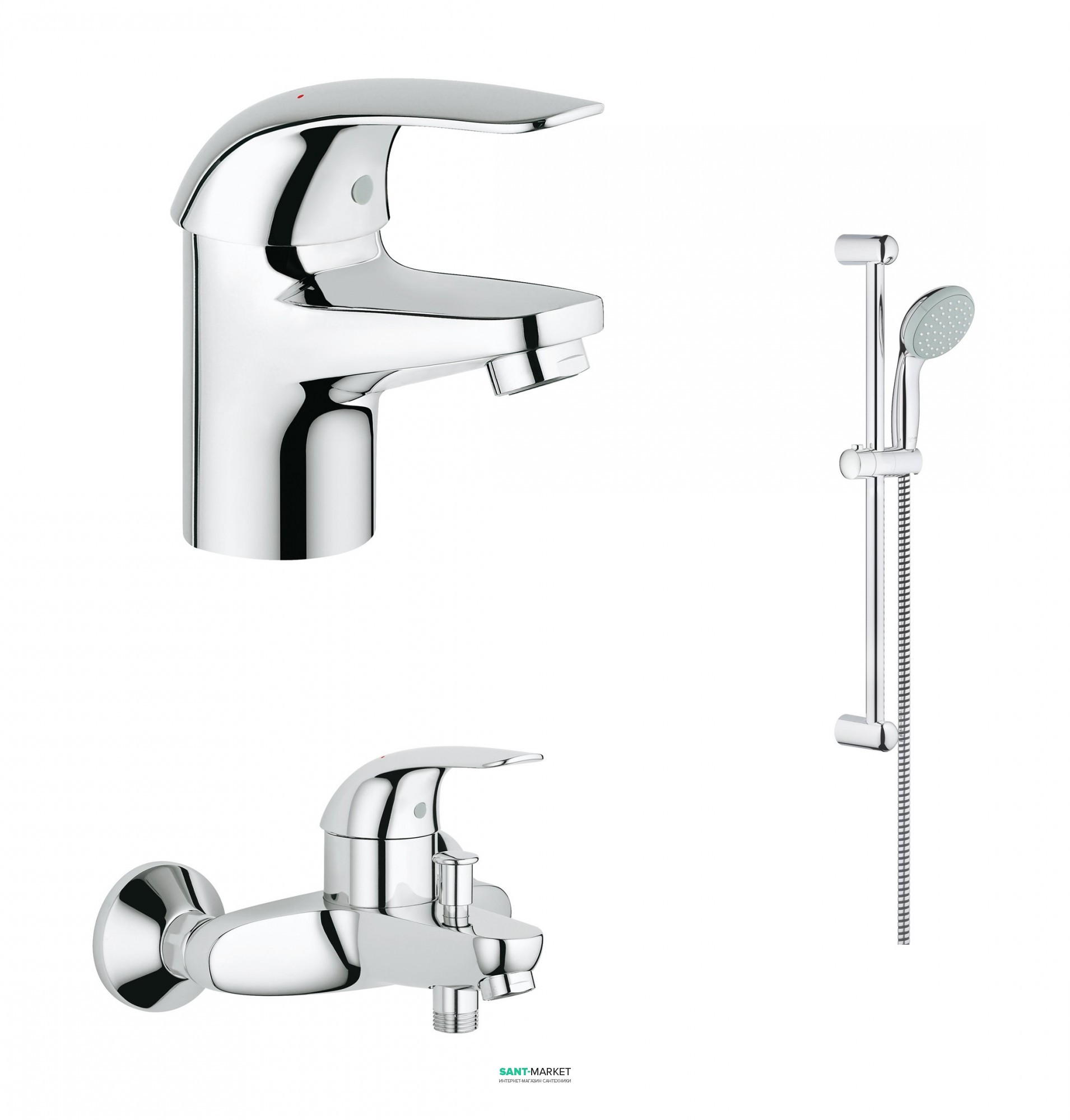 Набір змішувачів для ванної кімнати Grohe Euroeco UA123226S0