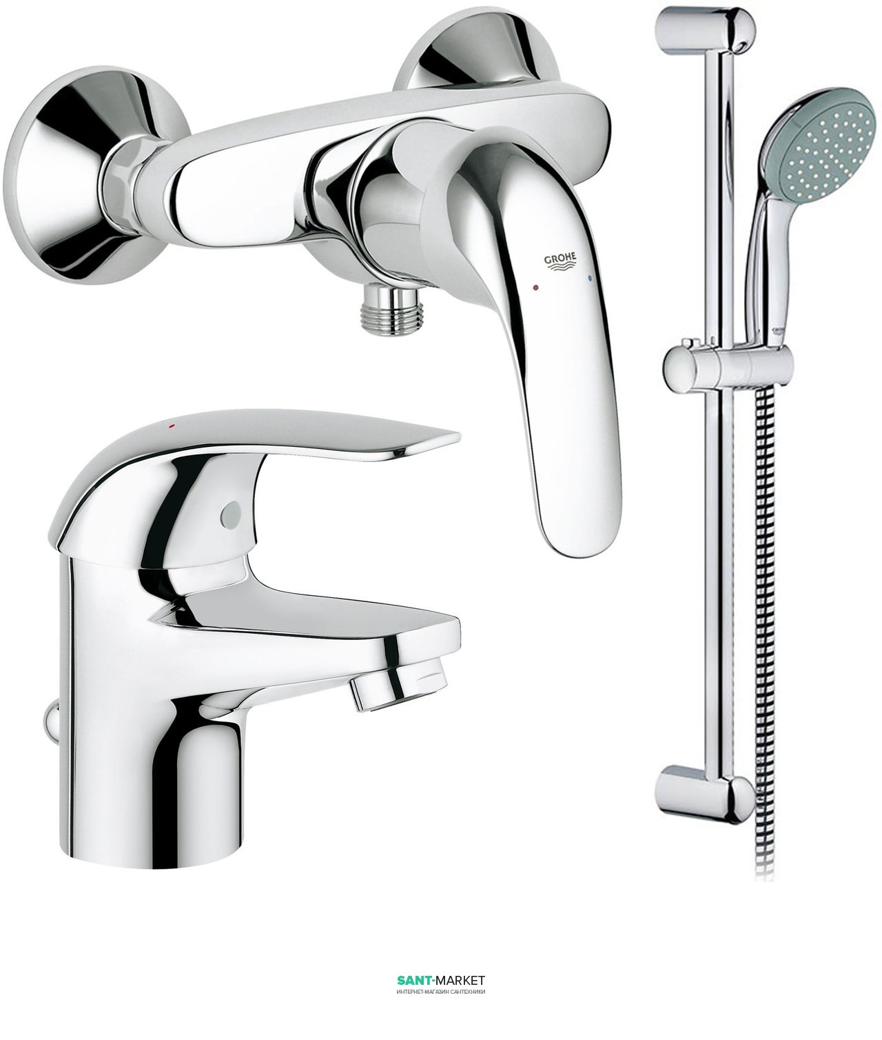 Набір змішувачів для душу кімнати Grohe Euroeco 123232S