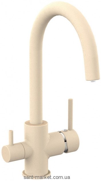 Смеситель для кухни под фильтр Imprese Daicy двухрычажный бежевый 55009-UG