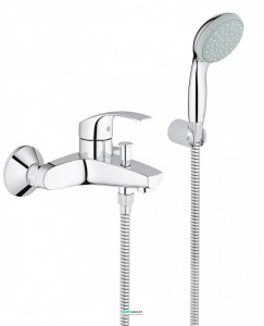 Змішувач одинважільний з душем для ванни Grohe колекція Eurosmart New хром 33302002