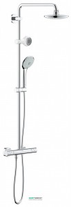Душевая система с термостатом Grohe Euphoria System 180 с беспроводной колонкой для душа Aquatunes  верхним и ручным душем 26273000
