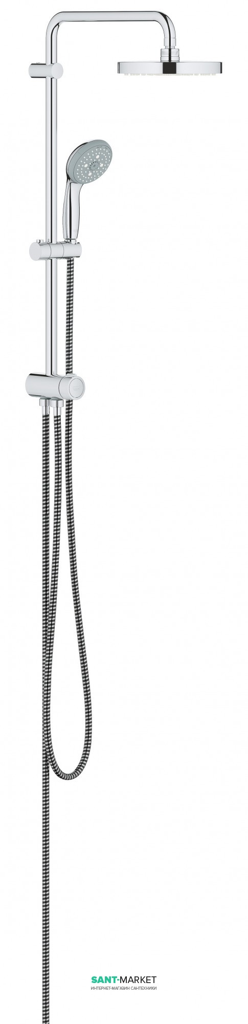 Душевая система с переключателем GROHE New Tempesta 200 с верхним и ручным душем 27389001