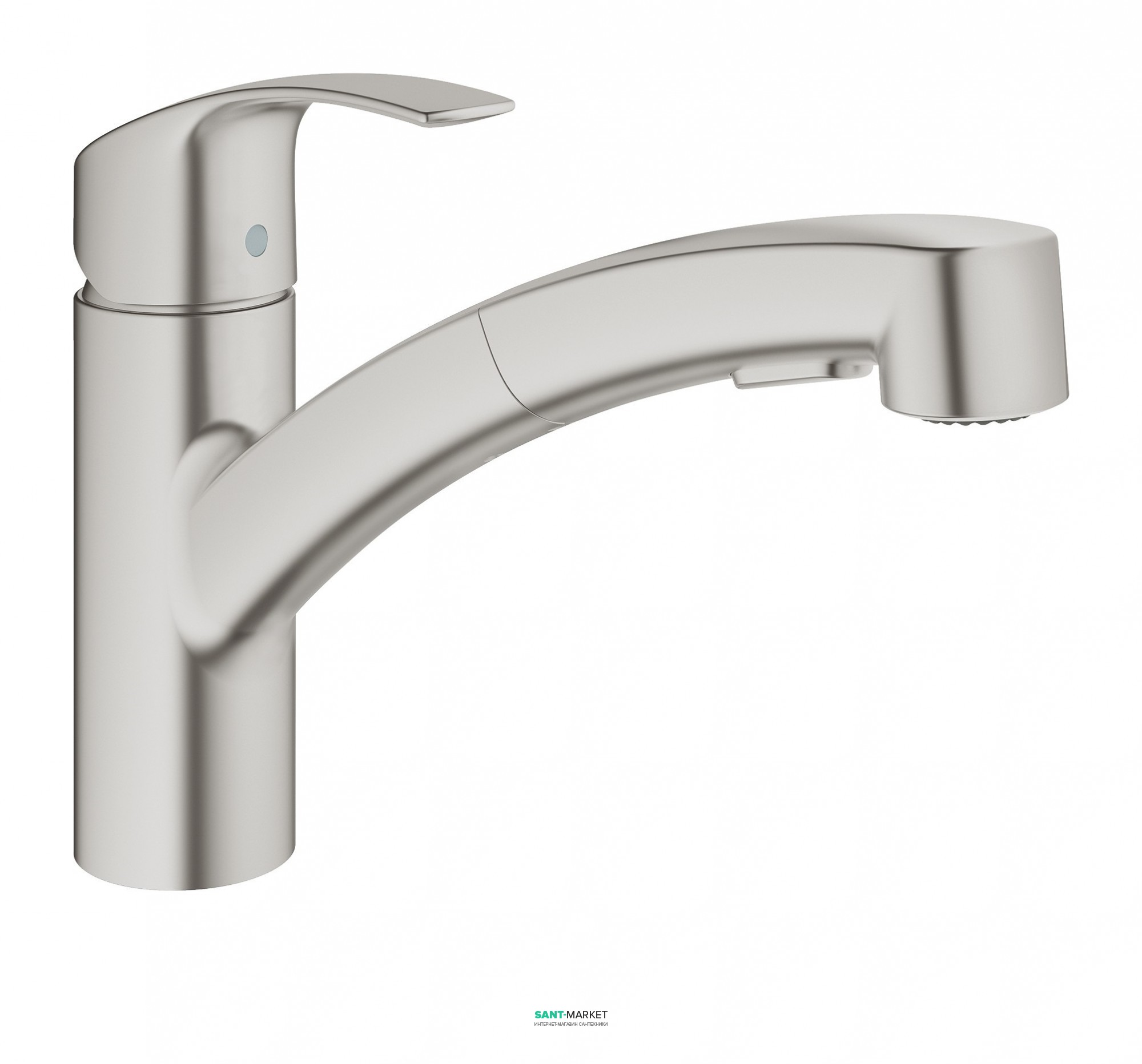 Змішувач для кухні з висувною лійкою Grohe Eurosmart змішувач суперсталь 30305DC0