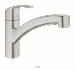Змішувач для кухні з висувною лійкою Grohe Eurosmart змішувач суперсталь 30305DC0