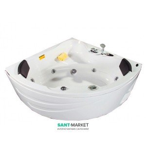 Ванна з гідро і аеромасажна акрилова кутова Appollo 154х154х69 AT-1515