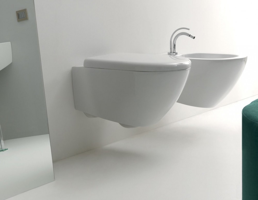 Унітаз підвісний Kerasan колекція Aquatech білий 371 501 з кришкою Soft Сlose 378801