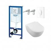 Унитаз подвесной Villeroy&Boch Subway 2.0 5614R001 + Сиденье + Комплект Grohe Rapid SL 38722001