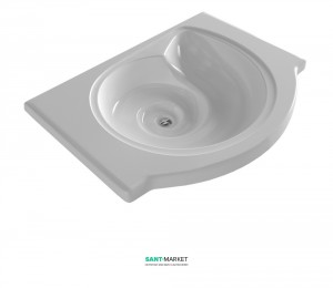 Раковина для ванной на тумбу Snail коллекция Наутилус белая 101А100