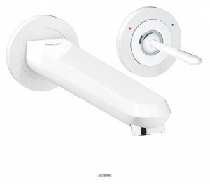Змішувач для раковини одноважеля настінний Grohe Eurodisc Joy біла місяць 19969LS0