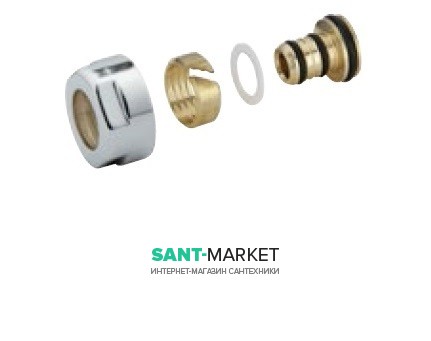 Набор фитингов для радиатора Caleido хром C58502