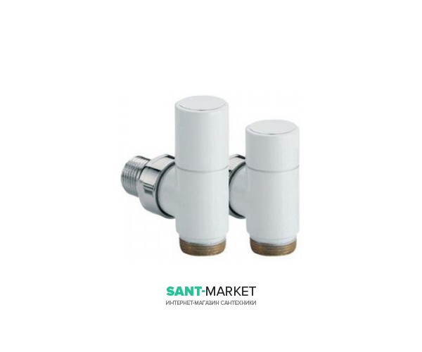 Набор запорных кранов Caleido белый 101019 RAL9010