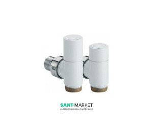 Набор запорных кранов Caleido белый 101019 RAL9010