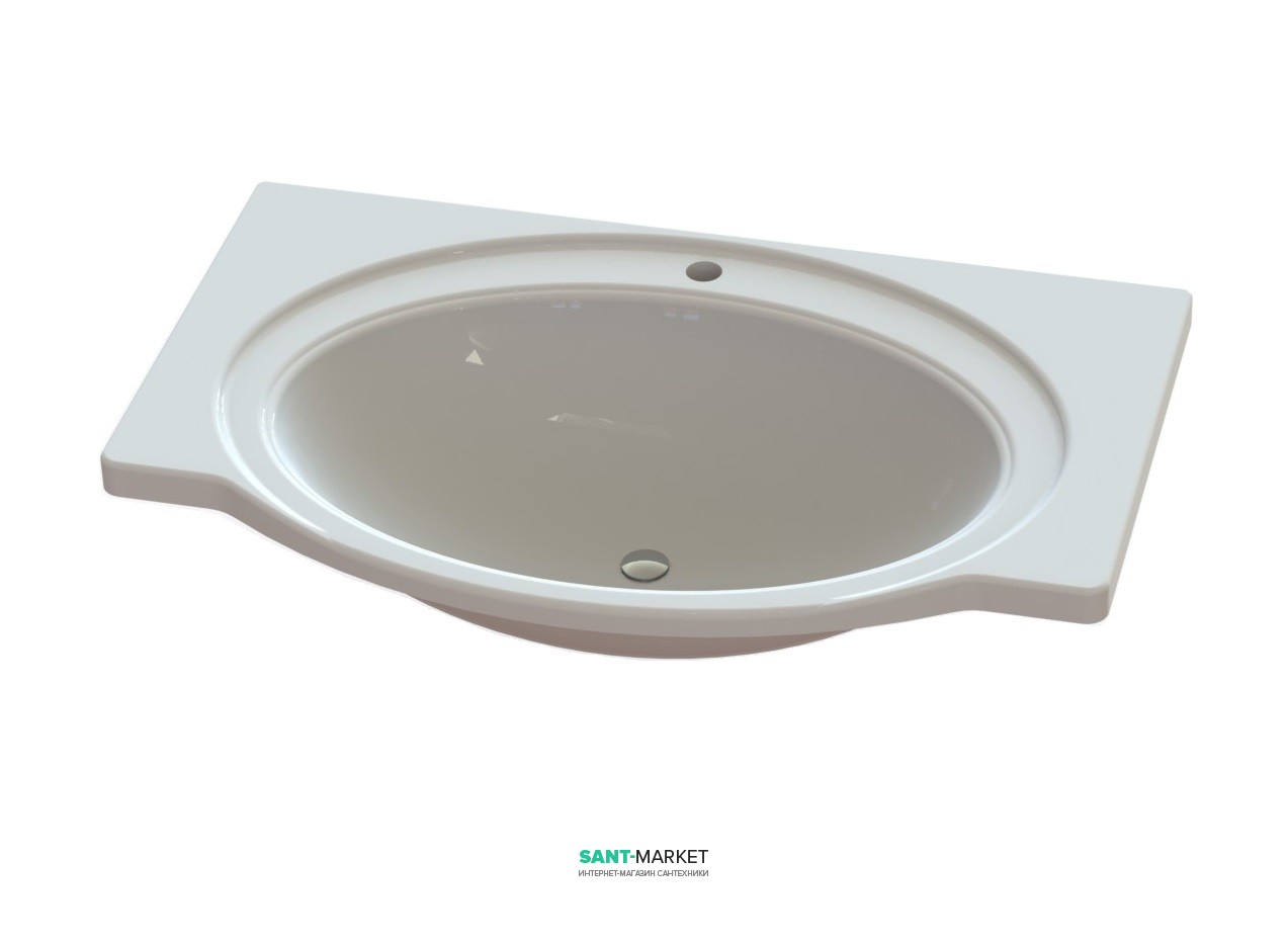 Раковина для ванної на тумбу Snail колекція Афродіта біла 108А100