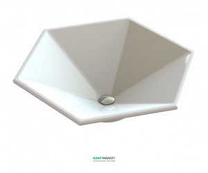 Раковина для ванної накладна Snail колекція Астерія біла 112А100