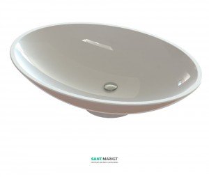 Раковина для ванної накладна Snail колекція Ніка біла 103А100