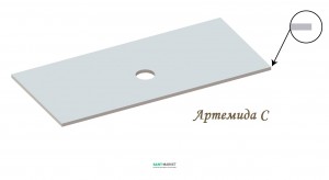 Столешница под раковину Snail Артемида 150х55 белая 127А100