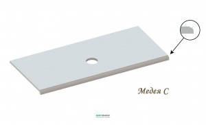 Стільниця під раковину Snail Медея 90х55 біла 122А100