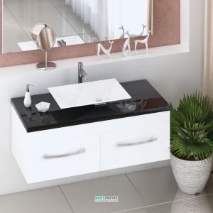 Тумба для раковины подвесная Snail Венера с умывальником Капелла Л белый 1200KM119