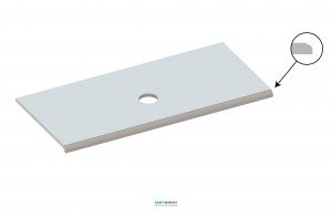 Столешница под раковину Snail Медея 120х55 белая 123А100