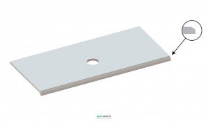 Столешница под раковину Snail Медея 150х55 белая 124А100