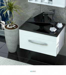 Тумба для раковини підвісна Snail Мадлен з умивальником Пегас білий 700KM114