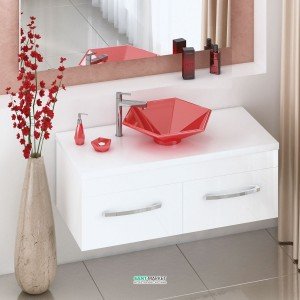 Тумба для раковины подвесная Snail Венера с умывальником Астерия белый 1200KM112