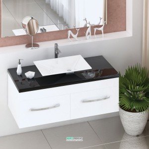 Тумба для раковини підвісна Snail Венера з умивальником Капела Л білий 1200KM119