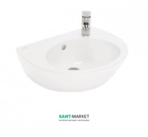 Раковина для ванної підвісна Sanitana колекція Pop біла PPLV4