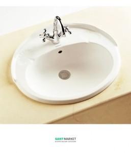 Раковина для ванной встраиваемая Sanitana коллекция Grecia белая GRLE2