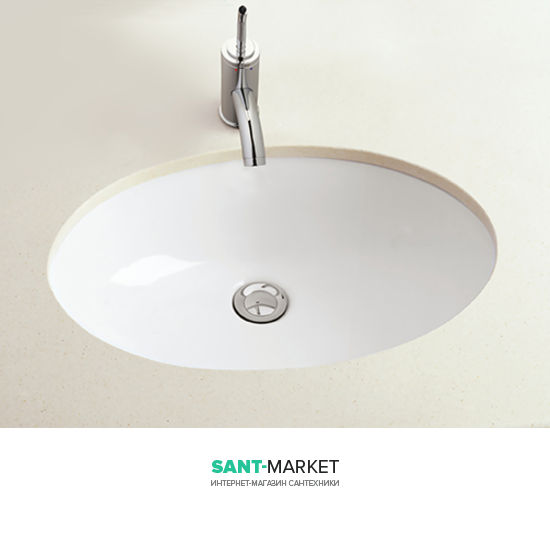 Раковина для ванної вбудована Sanitana колекція Loja біла LJLE2