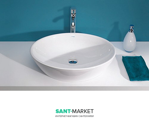 Раковина для ванной накладная Sanitana коллекция Soft белая STLV1