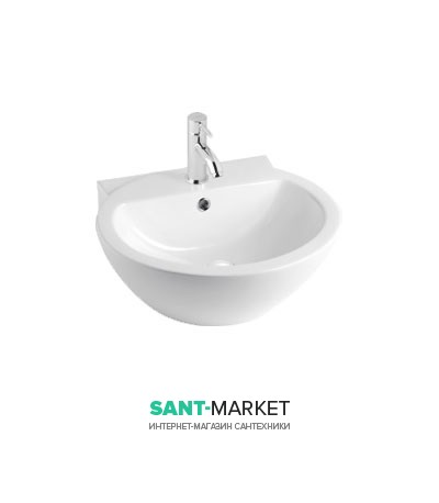 Раковина для ванной накладная Sanitana коллекция Loop белая LPLV1E