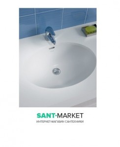 Раковина для ванной встраиваемая Sanitana коллекция Anadia белая ANLE2