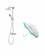 Душова система Hansgrohe Showerpipe Verso з термостатом + зонт 27205000 + 86002104