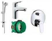 Набір прихованого монтажу для ванни Hansgrohe Focus хром 31607000 + 27772000 + 31945000 + 01800180