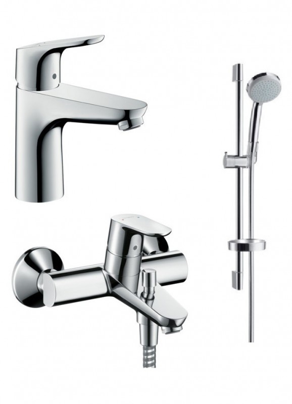 Набір змішувачів для ванни Hansgrohe Focus хром 31607000 + 31940000 + 27772000