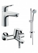 Набор смесителей для ванны Hansgrohe Focus хром 31607000+31940000+27772000