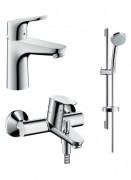 Набір змішувачів для ванни Hansgrohe Focus хром 31607000 + 31940000 + 27772000
