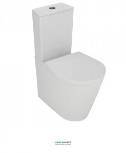 Унитаз напольный компакт Sanitana Glam белый GLSC4T