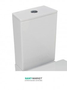 Бачок для напольного унитаза Sanitana Glam с системой двойного смыва белый GLTC4