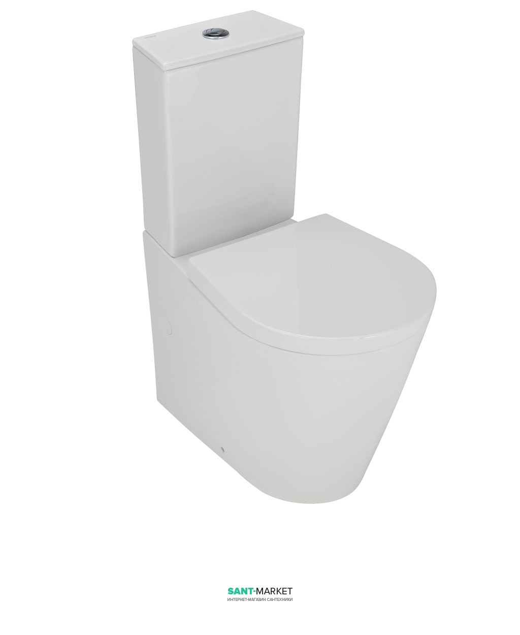 Унитаз напольный компакт Sanitana Glam белый GLSC4T