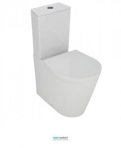 Унитаз напольный компакт Sanitana Glam белый GLSC4T