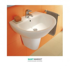 Раковина для ванної підвісна Sanitana колекція Jazz біла KPLV1